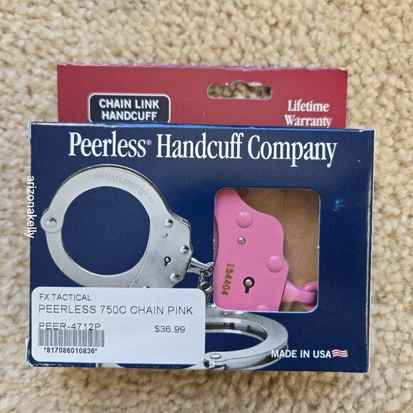 NIB Peerless Chain Link Handcuffs PINK Tactical LEO Police - Picture 1 of 8